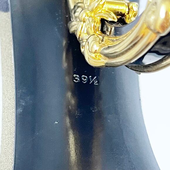 Dolce & Gabbana Keira Green Camouflage DG Logo Baroque Heel Sandals IT 39.5 - Picture 10 of 10